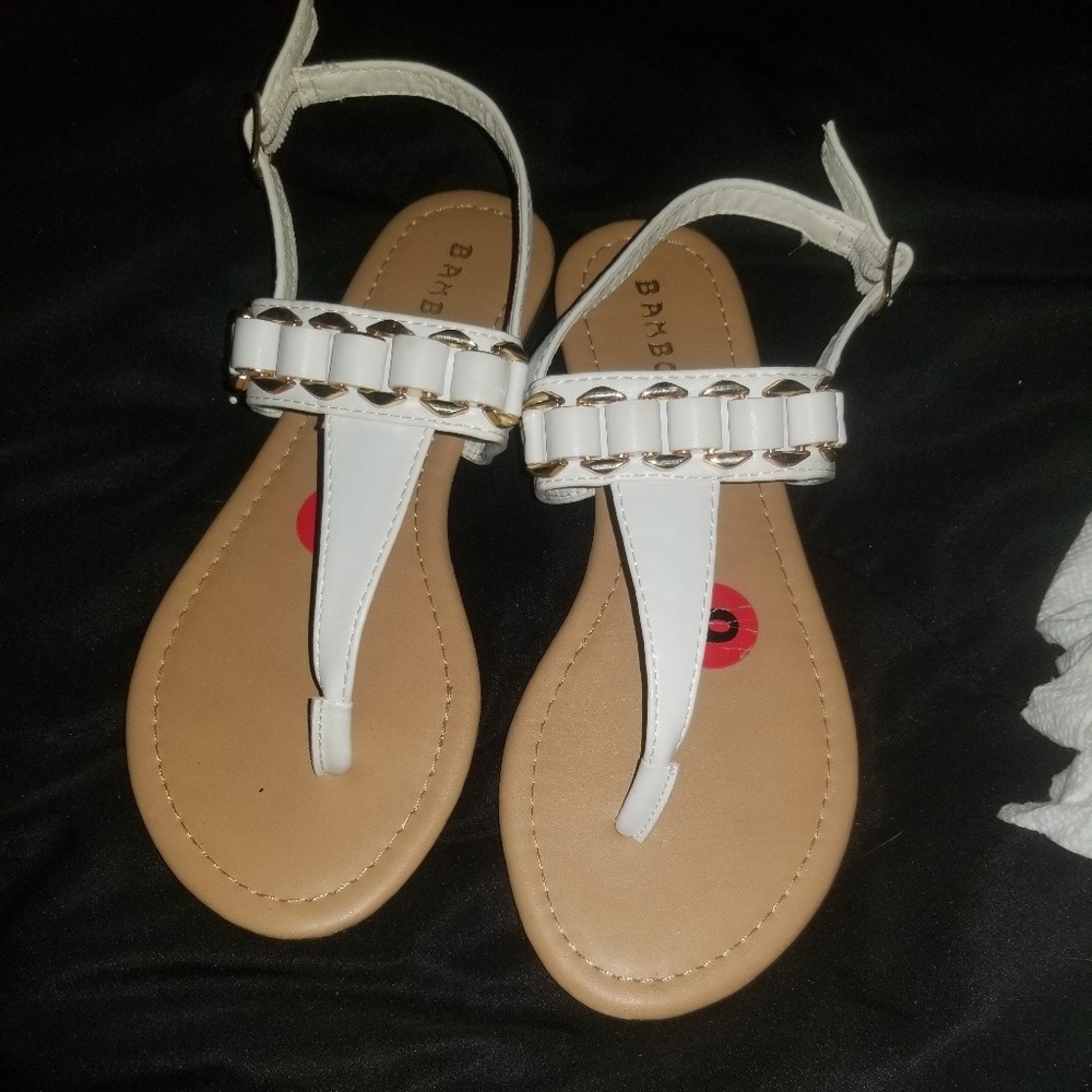 White sandals